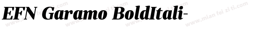 EFN Garamo BoldItali字体转换